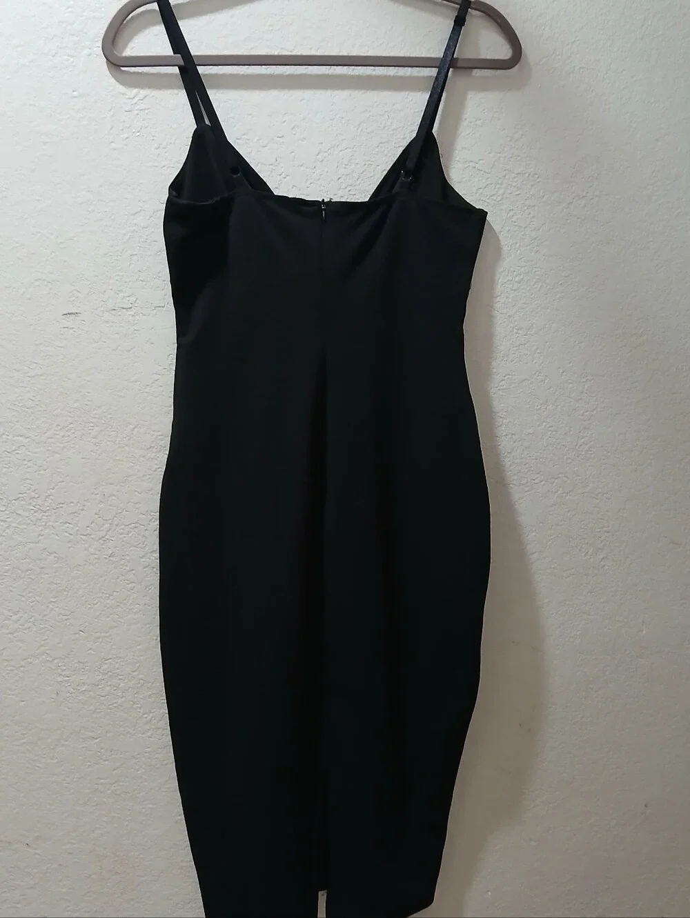Lulu's new  Black Lace-Embellished Midi Bodycon Dress